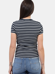 Tommy Jeans dámske pruhované tričko - L (0A6)