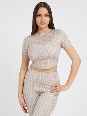 Guess dámsky béžový top - M (P17X)