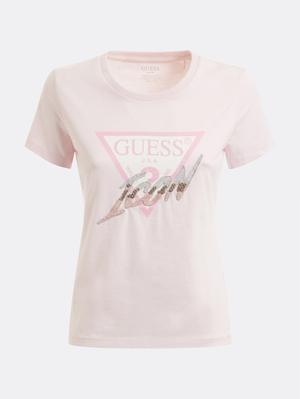 Guess dámske ružové tričko - XS (G6K9)