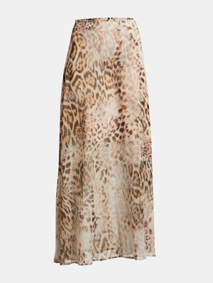 Guess dámska leopardia sukňa - XS (P12V)