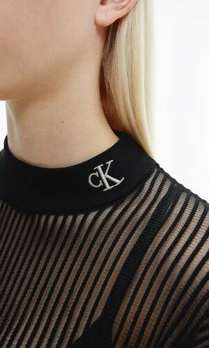 Calvin Klein dámsky čierny sveter - L (BEH)