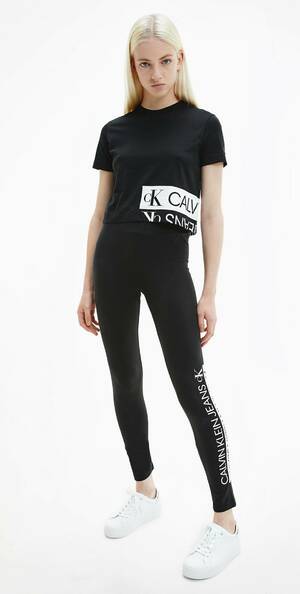 Calvin Klein dámske čierne legíny - XS (BEH)
