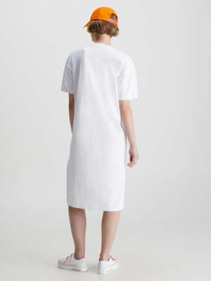 Calvin Klein dámske biele šaty INSTITUTIONAL LONG T-SHIRT DRESS - XS (YAF)