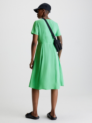 Calvin Klein dámske zelené šaty SHORT SLEEVE SEAMING DAY DRESS - L (L1C)