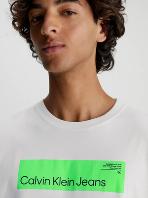 Calvin Klein pánske biele tričko - XXL (YAF)