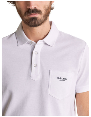 Salsa Jeans pánske biele polo tričko - XL (0001)