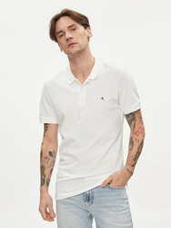 Calvin Klein pánske biele polo tričko - S (YAF)
