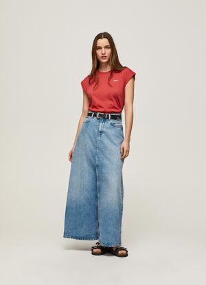 Pepe Jeans dámske červené tričko BLOOM - XS (217)