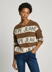 Pepe Jeans dámsky hnedý sveter HELMI  - XS (880)