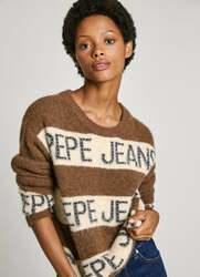 Pepe Jeans dámsky hnedý sveter HELMI  - XS (880)