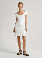Pepe Jeans dámske biele šaty GESA - XS (800)