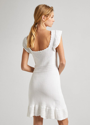 Pepe Jeans dámske biele šaty GESA - XS (800)
