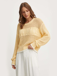 Pepe Jeans dámsky žltý sveter ISABELLA - XS (37)