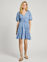 Pepe Jeans dámske modré šaty Day - XS (563)