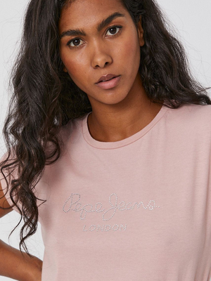 Pepe Jeans dámske ružové tričko BONNIE - XS (305)