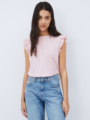 Pepe Jeans dámske ružové tričko - M (325)