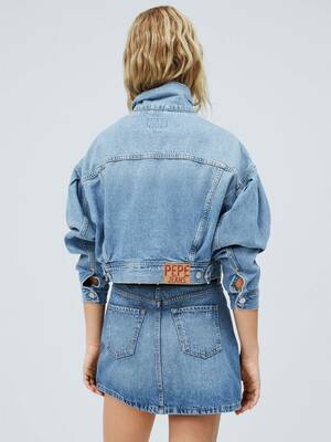 Pepe Jeans dámska modrá džínsová bunda Ridge - XS (000)