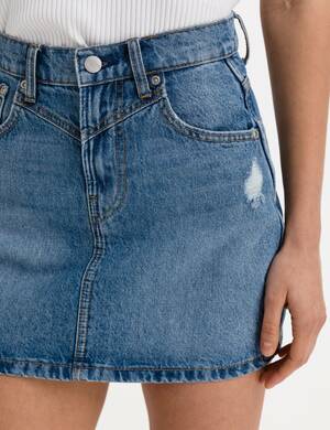Pepe Jeans dámska modrá džínsová sukňa Rachel - XS (000)