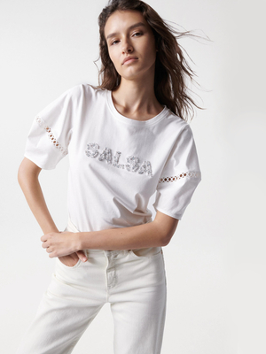 Salsa Jeans dámske biele tričko - S (0071)