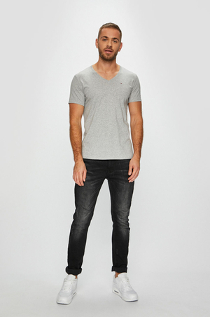 Tommy Jeans pánske šedé tričko - XS (038)