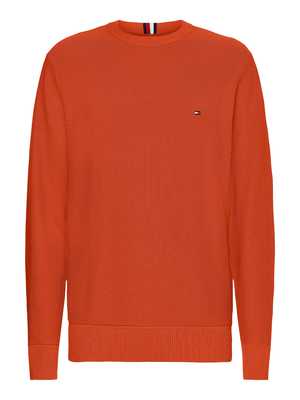 Tommy Hilfiger pánsky oranžový sveter - S (SG4)