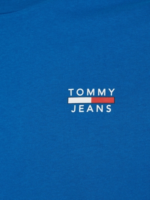 Tommy Jeans pánske modré tričko CHEST LOGO - M (C22)
