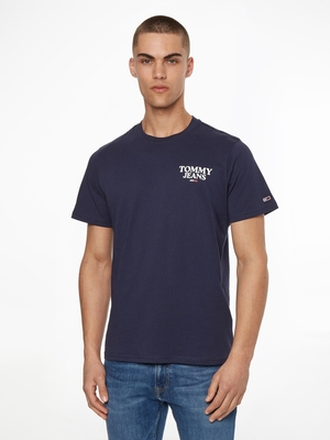 Tommy Jeans pánske tmavomodré tričko - M (C87)