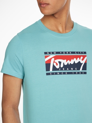 Tommy Jeans pánske modré tričko - M (CTE)