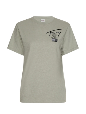 Tommy Jeans dámske zelené tričko - L (PMI)
