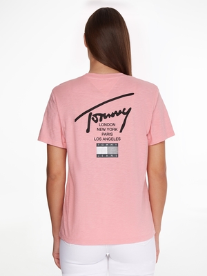 Tommy Jeans dámske ružové tričko - XS (THE)