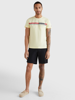 Tommy Hilfiger pánske svetložlté tričko - S (ZHF)