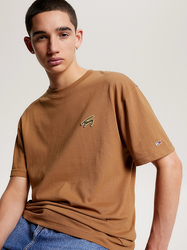 Tommy Jeans pánske hnedé tričko SIGNATURE - XL (GWJ)