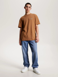 Tommy Jeans pánske hnedé tričko SIGNATURE - L (GWJ)