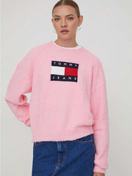 Tommy Jeans dámsky ružový sveter - M (THA)