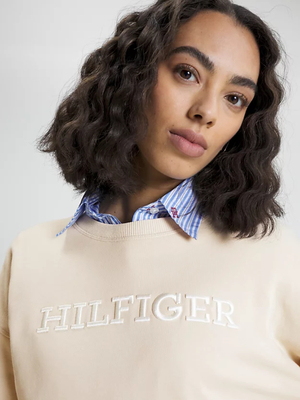 Tommy Hilfiger dámska béžová mikina - S (ACI)