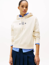 Tommy Hilfiger dámska krémová mikina - XS (AEF)