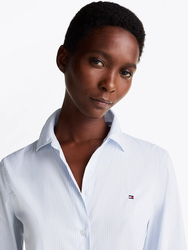 Tommy Hilfiger dámska modrá košeľa Poplin - 34 (0A9)