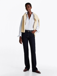 Tommy Hilfiger dámska modrá košeľa Poplin - 34 (0A9)