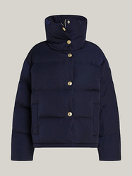 Tommy Hilfiger dámska tmavo modrá páperová bunda - M-L (DW5)