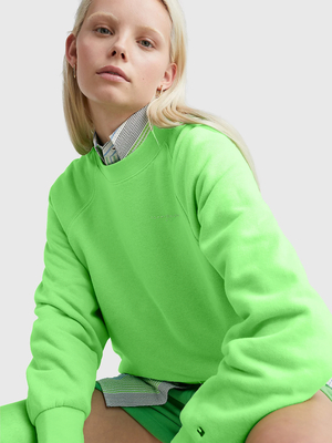 Tommy Hilfiger dámska zelená mikina - S (LWY)