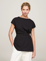 Tommy Hilfiger dámske čierne tričko - M (BDS)