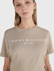 Tommy Hilfiger dámske béžové šaty - L (AEG)