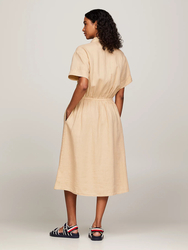 Tommy Hilfiger dámske béžové šaty - 34 (ACR)