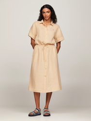 Tommy Hilfiger dámske béžové šaty - 34 (ACR)