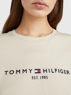 Tommy Hilfiger dámske béžové tričko - M (RBS)