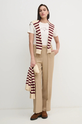 Tommy Hilfiger dámske béžové tričko - S (Z00)