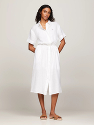Tommy Hilfiger dámske biele šaty - 34 (YCF)