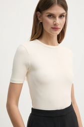Tommy Hilfiger dámske béžové tričko - L (AEF)