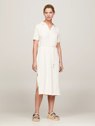 Tommy Hilfiger dámske krémové šaty  - M (AEF)
