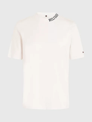 Tommy Hilfiger dámske krémové tričko - S (AC0)